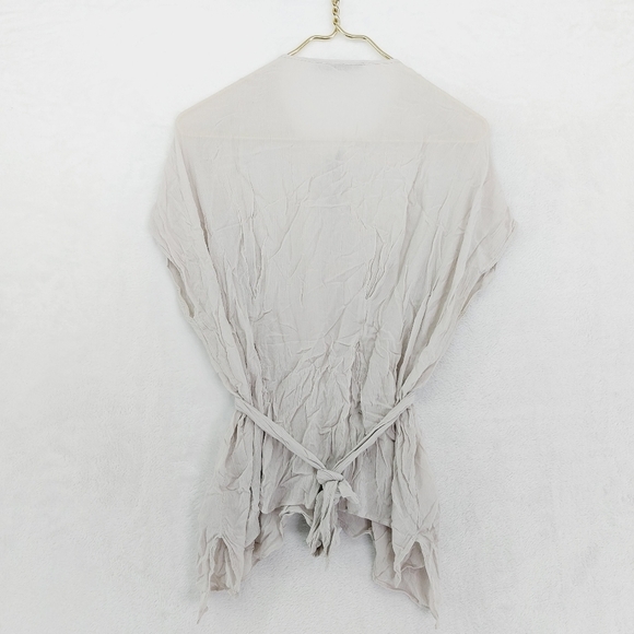 Allsaints Nevis Off White Anthropologie Tie Top Shirt Blouse P5176 - Picture 6 of 10